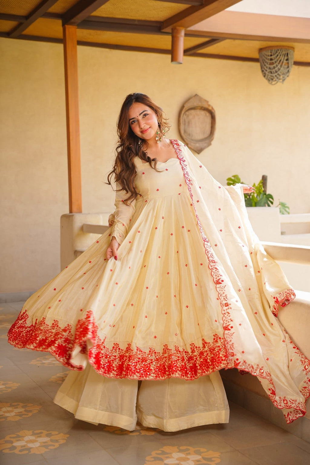 VEENIKA COSMOS ANARKALI SUIT SET