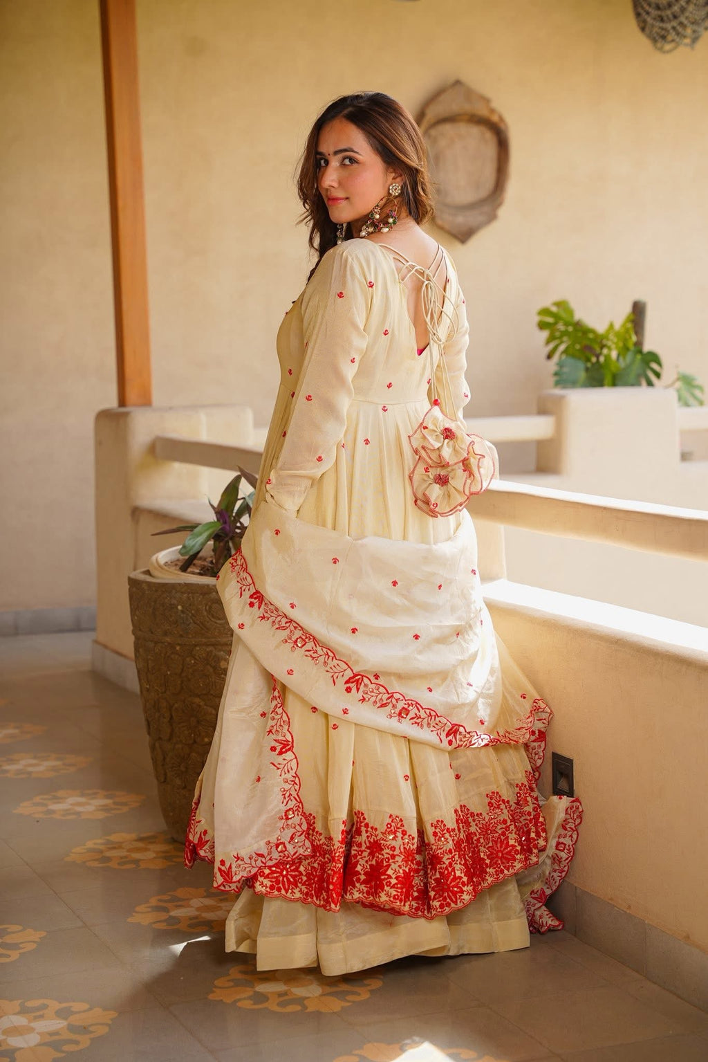 VEENIKA COSMOS ANARKALI SUIT SET