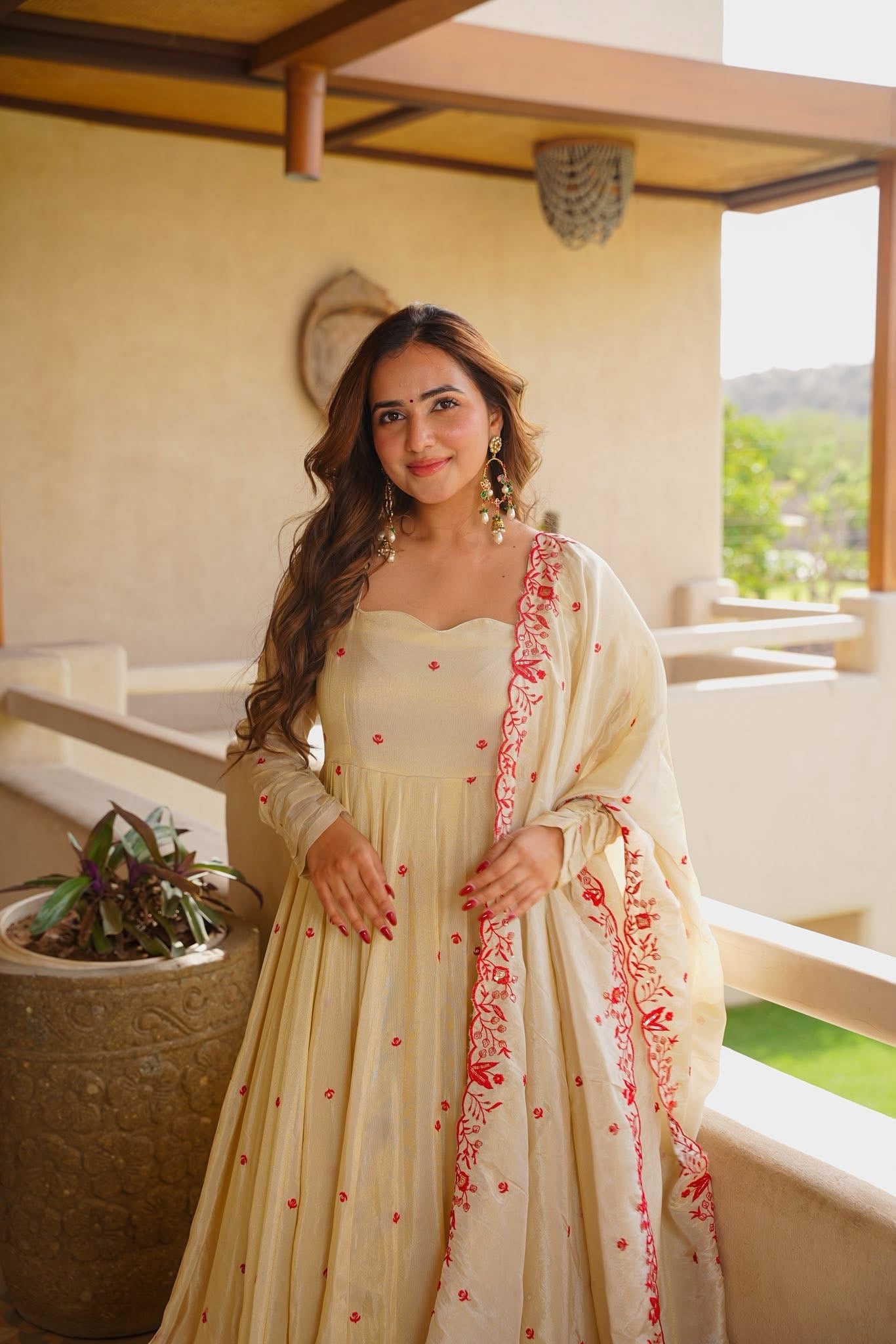 VEENIKA COSMOS ANARKALI SUIT SET