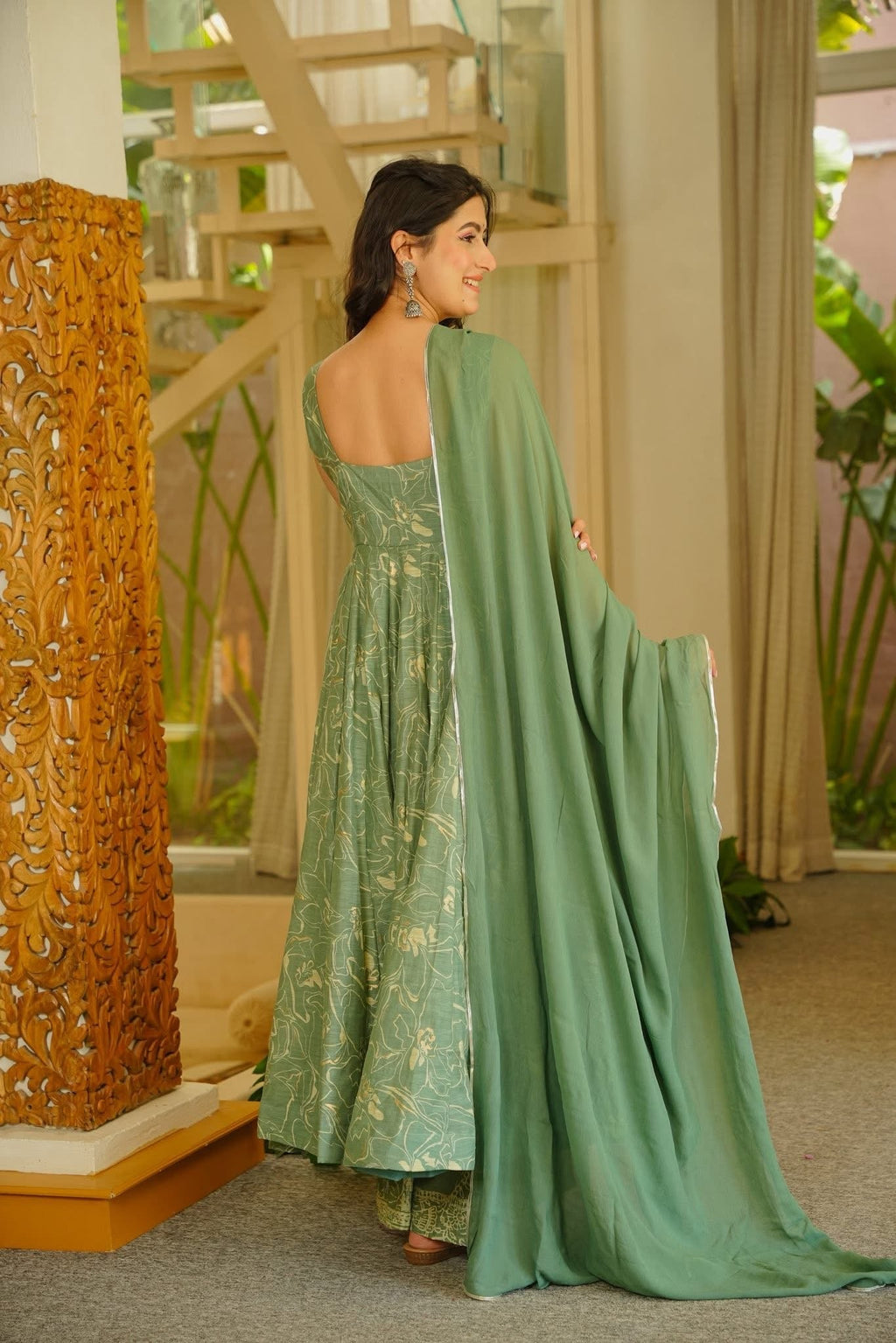 LAREESA COTTON ANARKALI SUIT SET