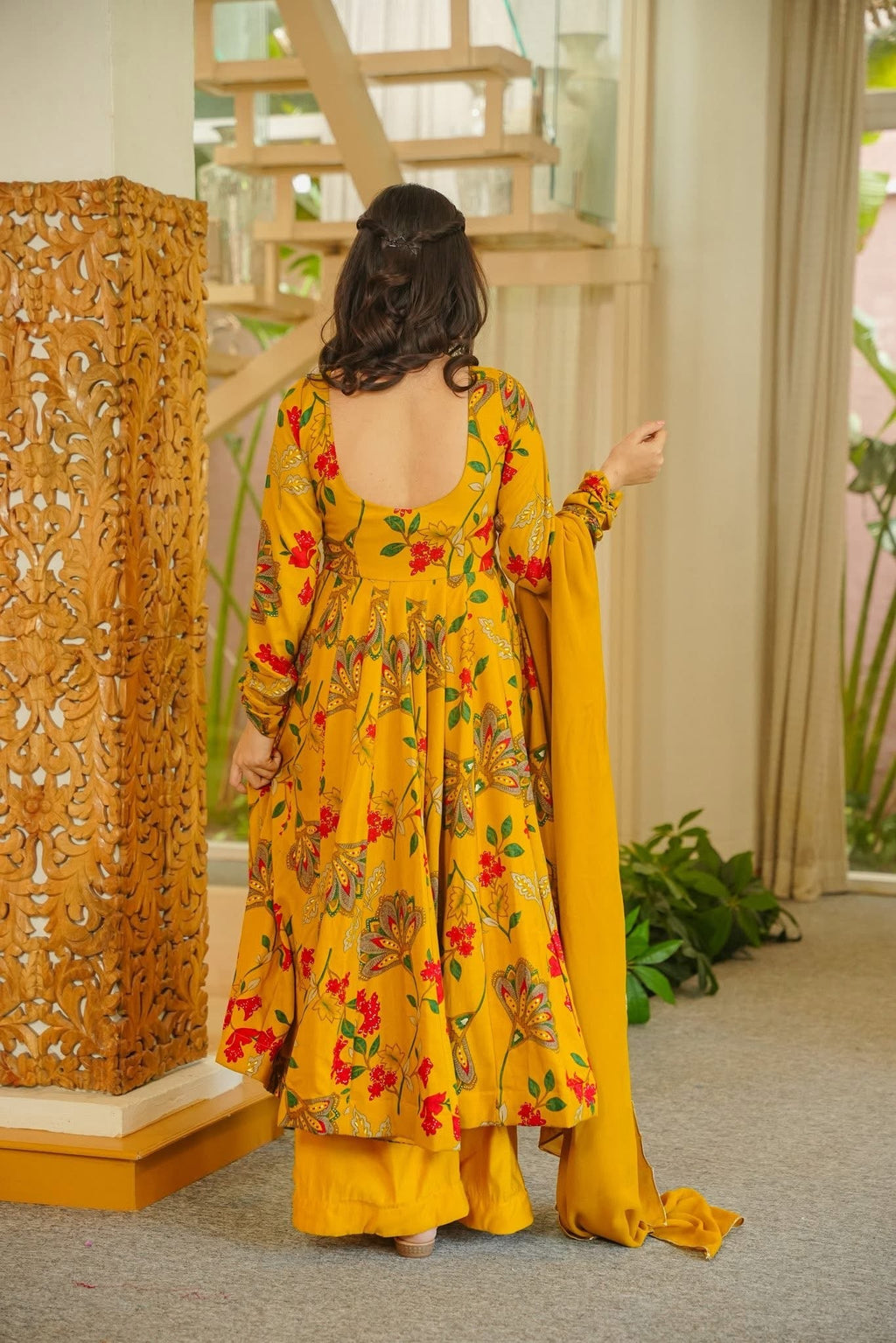 IKSHITA MUSTARD ANARKALI SUIT SET