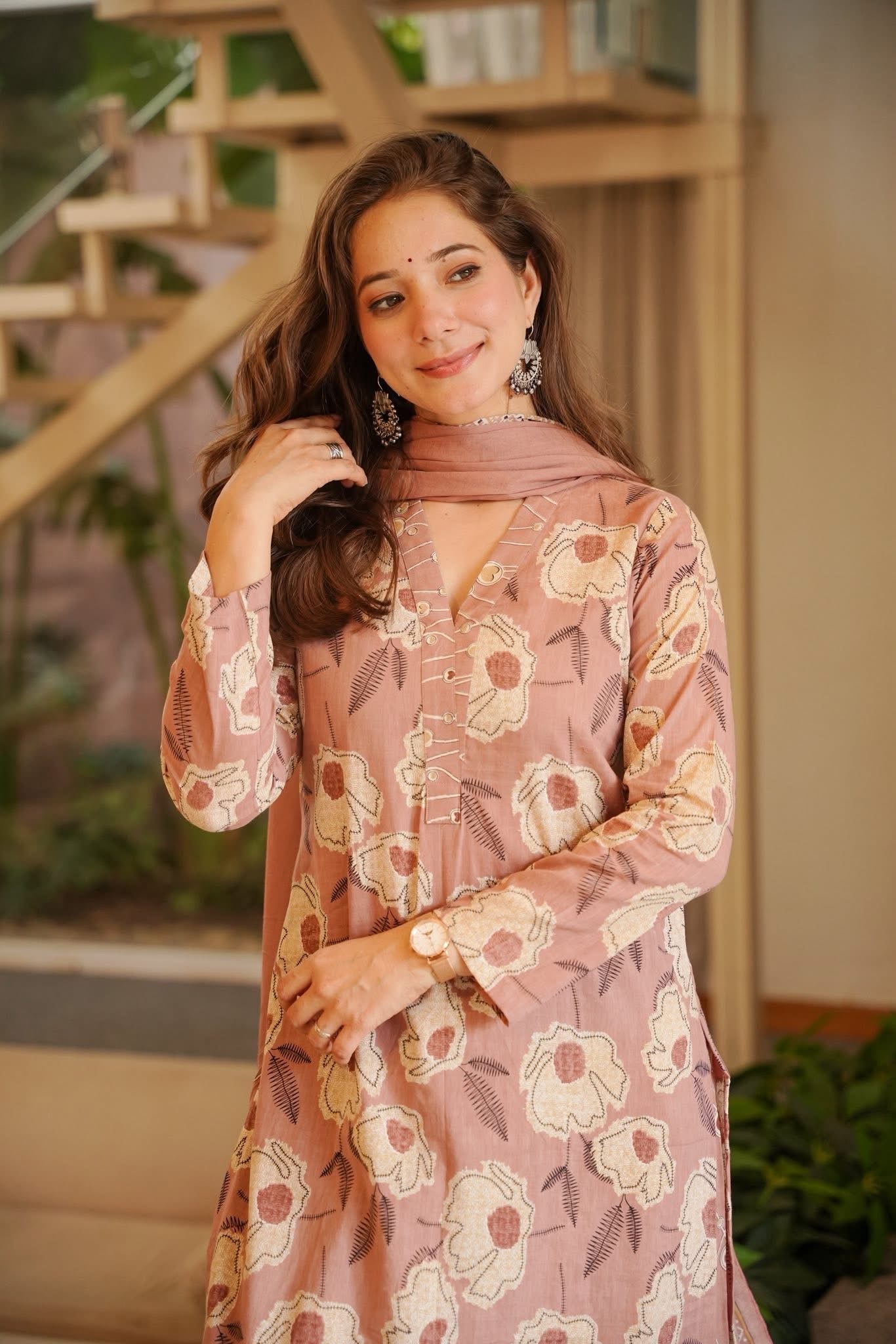 EKISHA PRINTED COTTON KURTA SET