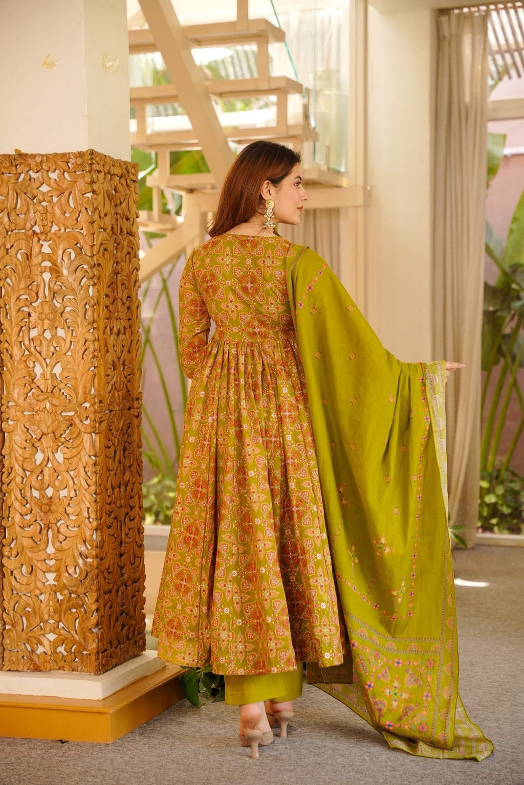 ANUGRAHA COTTON ANARKALI SUIT SET
