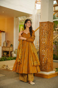 SANYUKTA COTTON ANARKALI SUIT SET