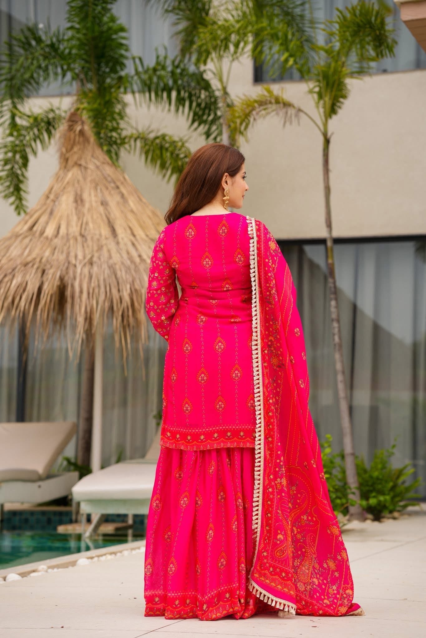 TVESHA CHINON FESTIVE KURTA SET