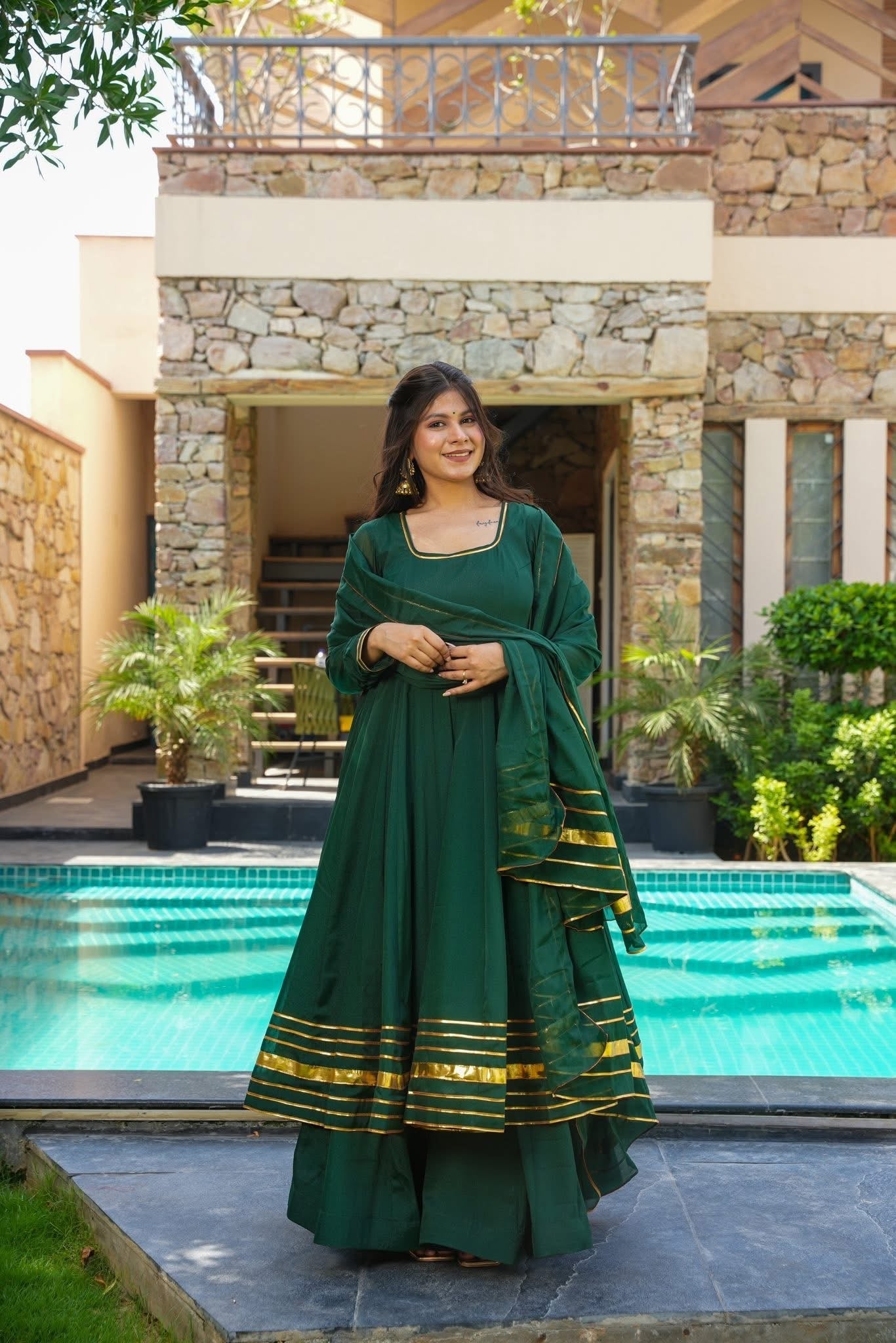 FOREST MUSE GEORGETTE SUIT SET
