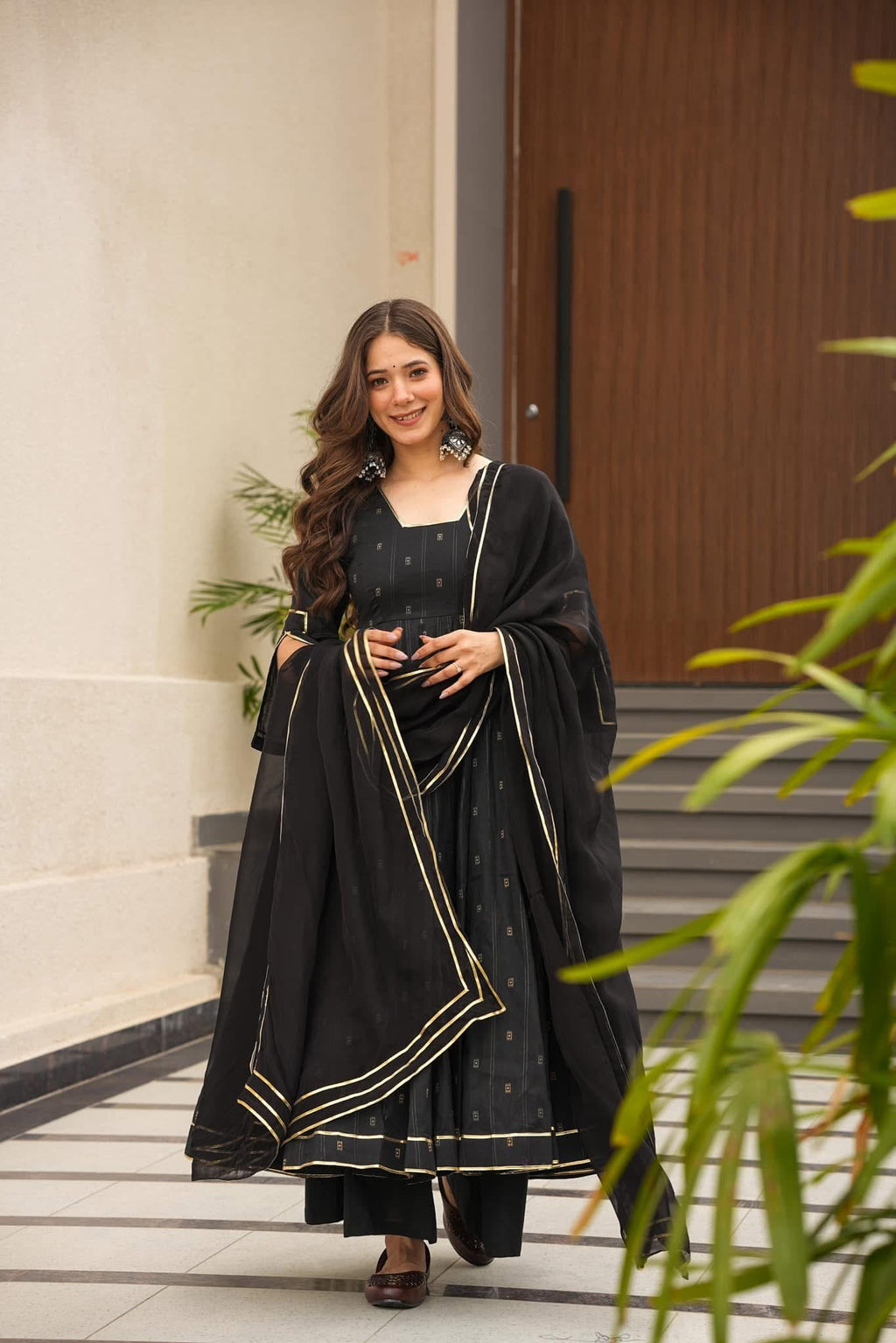 MYSTERY BLACK COTTON SUIT SET