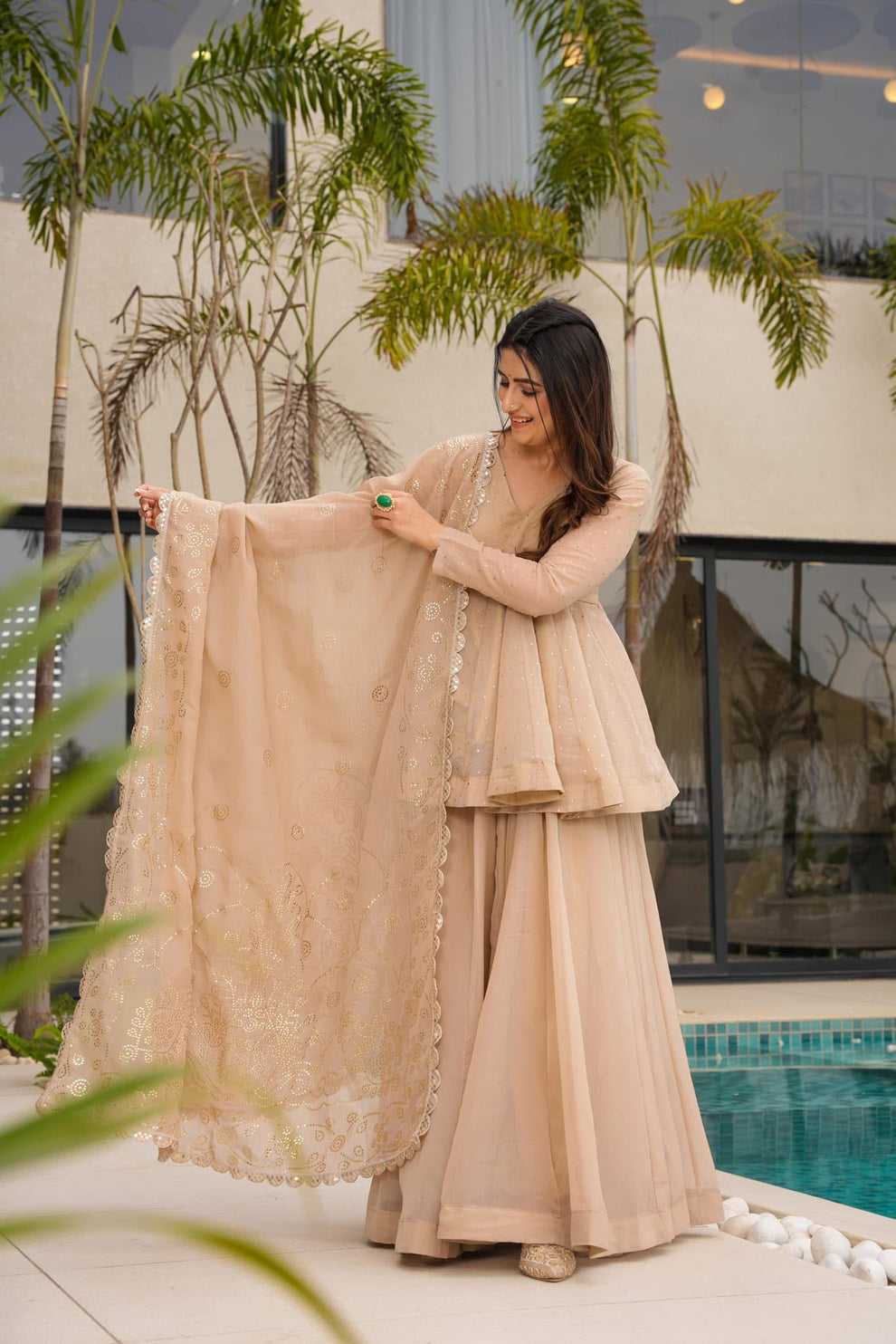 Golden Sand Elegant Kurta Set