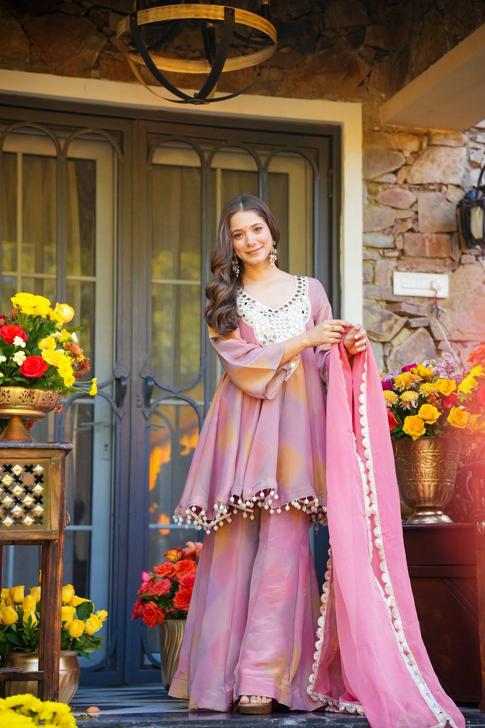 Mehranya Blush Sharara Set