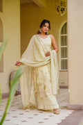 Vedaanshi White Heavy Kurta Set