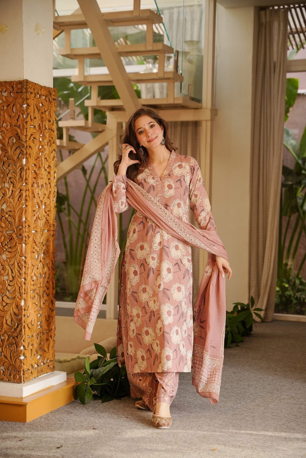 Ekisha Printed Cotton Kurta Set