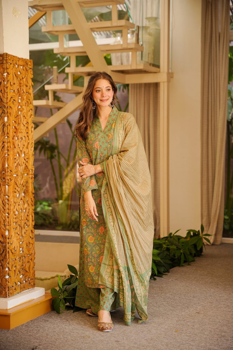 Hansini Printed Cotton Kurta Set